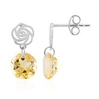 Pendientes en plata con Citrino