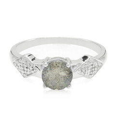 Anillo en plata con Espectrolita