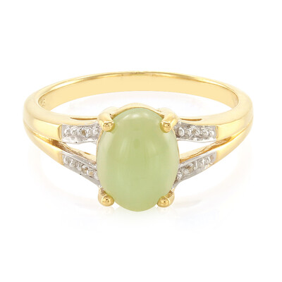 Anillo en plata con Crisoprasa imperial