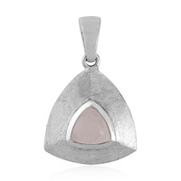 Colgante en plata con Cuarzo rosa