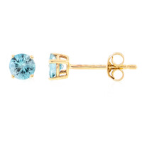 Pendientes en oro con Zircón de Ratanak Kirí