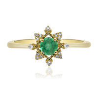 Anillo en oro con Esmeralda de Zambia (CIRARI)