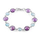 Brazalete en plata con Amatista Rosa de Francia