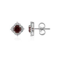 Pendientes en plata con Granate de Mozambique