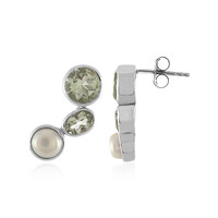 Pendientes en plata con Amatista verde