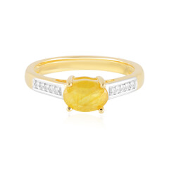 Anillo en plata con Zafiro amarillo
