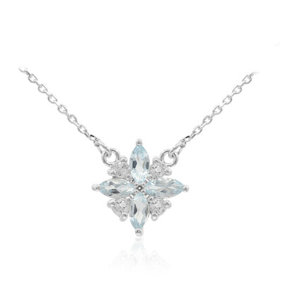 Collar en plata con Topacio azul cielo