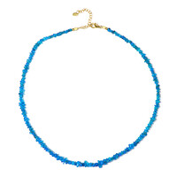 Collar en plata con Ópalo azul neón