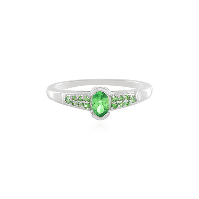 Anillo en plata con Tsavorita