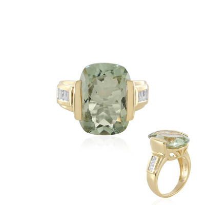 Anillo en plata con Amatista verde