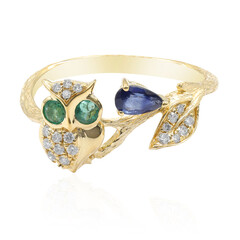 Anillo en oro con Zafiro azul Ceylon (CIRARI)
