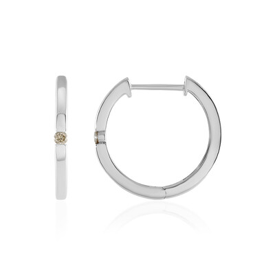 Pendientes en oro con Diamante chocolate VS2