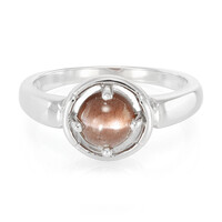 Anillo de hombre en plata con Escapolita ojo de gato