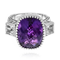 Anillo en plata con Amatista de Zambia (Dallas Prince Designs)