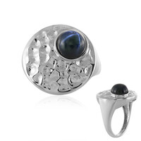 Anillo en plata con Zafiro estrella azul