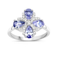 Anillo en plata con Tanzanita