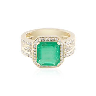Anillo en oro con Esmeralda de Rusia (AMAYANI)