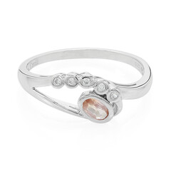 Anillo en plata con Zafiro Padparadscha