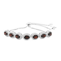 Brazalete en plata con Granate de Mozambique