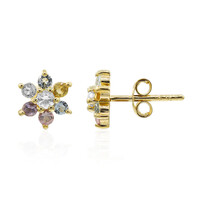 Pendientes en plata con Topacio blanco