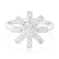 Anillo en plata con Topacio blanco