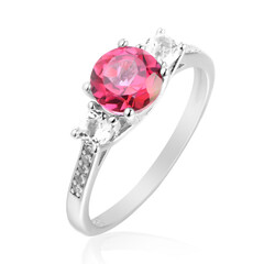 Anillo en plata con Topacio rosa