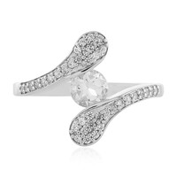 Anillo en plata con Topacio blanco