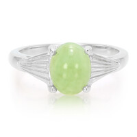 Anillo en plata con Crisoprasa imperial