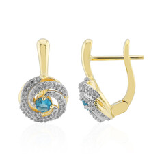 Pendientes en oro con Hauyna