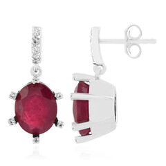 Pendientes en plata con Rubí de Madagascar
