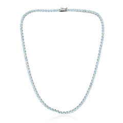 Collar en plata con Topacio azul cielo