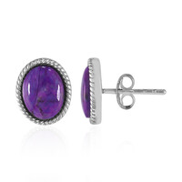 Pendientes en plata con Turquesa púrpura del Mohave Kingman
