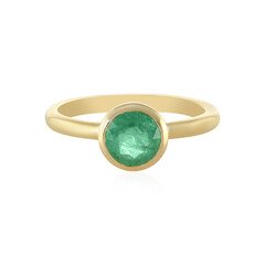 Anillo en plata con Esmeralda de Rusia