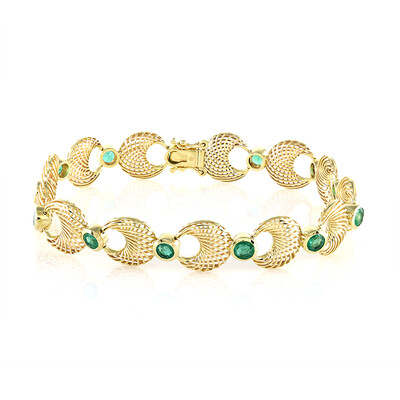 Brazalete en oro con Esmeralda de Zambia (Ornaments by de Melo)