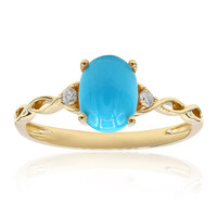 Anillo en oro con Turquesa de Arizona (CIRARI)