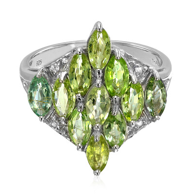 Anillo en plata con Turmalina Paraíba