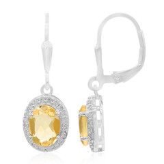 Pendientes en plata con Citrino