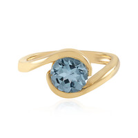 Anillo en plata con Topacio azul cielo
