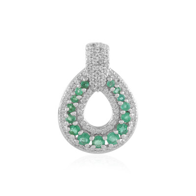 Colgante en plata con Esmeralda de Zambia