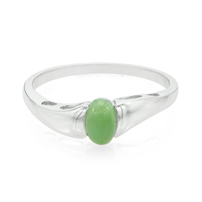 Anillo en plata con Crisoprasa imperial