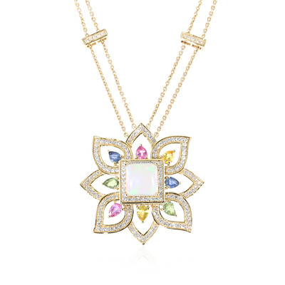 Collar en oro con Ópalo Welo AAA (de Melo)