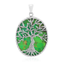 Colgante en plata con Turquesa verde Mohave Kingman (Art of Nature)