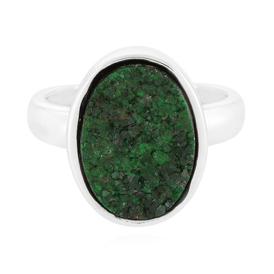 Anillo en plata con Uvarovita