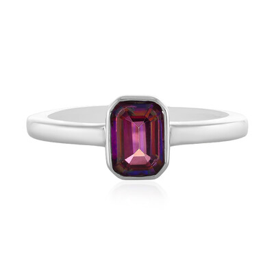 Anillo en plata con Topacio místico púrpura