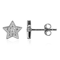 Pendientes en plata con Topacio blanco