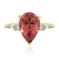 Anillo en oro con Turmalina neón del Congo (CIRARI)