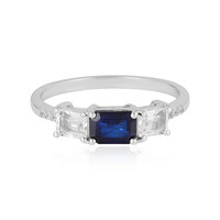 Anillo en plata con Espinela azul royal
