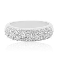 Anillo en plata con Topacio blanco