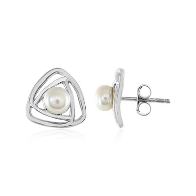 Pendientes en plata con Perla Freshwater