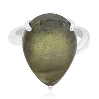Anillo en plata con Labradorita